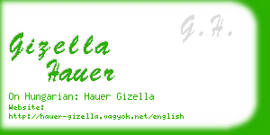 gizella hauer business card